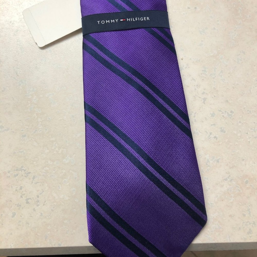 Tommy Hilfiger Men's Tie-Purple